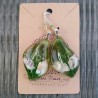 boucles d'oreilles argent sterling coquillage vert