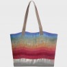 tote bag fait main doublé en lin multicolore