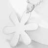 chaîne pendentif argenté acier inoxydable fleur marguerite