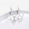 boucles d'oreilles cloud pendantes couleur argent trèfle