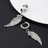 boucles d'oreilles pendantes en argent ailes d'aigle