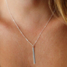 collier argent acier inoxydable tube