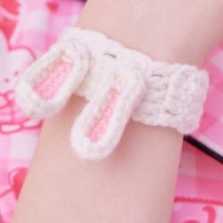 bracelet fille taille unique laine lapin rose pas cher
