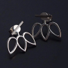 Boucles d'oreilles Lotus acier inoxydable pendant