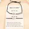 bracelet pas cher fille ajustable coeur best friend