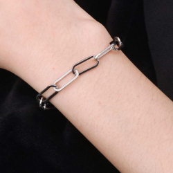 bracelet acier inoxydable design chaine