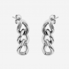 boucles d'oreilles pendantes acier inoxydable maille gourmette