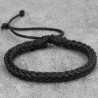 bracelet homme noir tressé pas cher