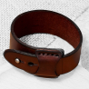 bracelet large homme cuir pu marron