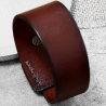 bracelet homme cuir marron manchette