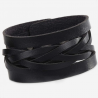 bracelet homme cuir design noir