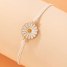 bracelet marguerite cordon blanc