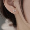 boucles d'oreilles lapin argent 925 lobe