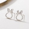 boucles d'oreilles lapin argent discrètes