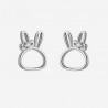 puces d'oreilles lapin design argent 925