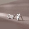 clous d'oreilles lapin carotte discrètes en argent 925