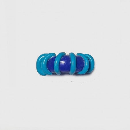Bague CERCLES bleus pop avec stries