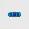 Bague CERCLES bleus pop avec stries