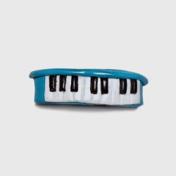 Bague 2 doigts PIANO bleu fait main