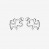 clous d'oreilles bébé chien discrètes en argent 925