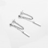 clous d'oreilles en argent pendants