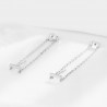 clous d'oreilles en argent pendants