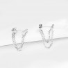 clous d'oreilles pendantes discrètes en argent 925