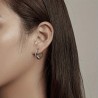 créoles argent boucles d'oreilles asymétriques