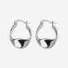 boucles d'oreilles anneaux asymétriques argent sterling