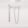 boucles d'oreilles éclair argent 925 pendantes