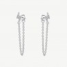 boucles d'oreilles pendantes ziggy stardust argent