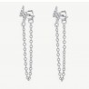 boucles d'oreilles argent 925 éclairs foudre pendentif