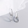 boucles d'oreilles pendantes argent maille gourmette