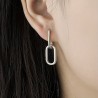 boucles d'oreilles grosse maille argent