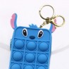 porte-monnaie stitch pop it bleu disney