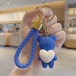 porte clefs bleu nounours