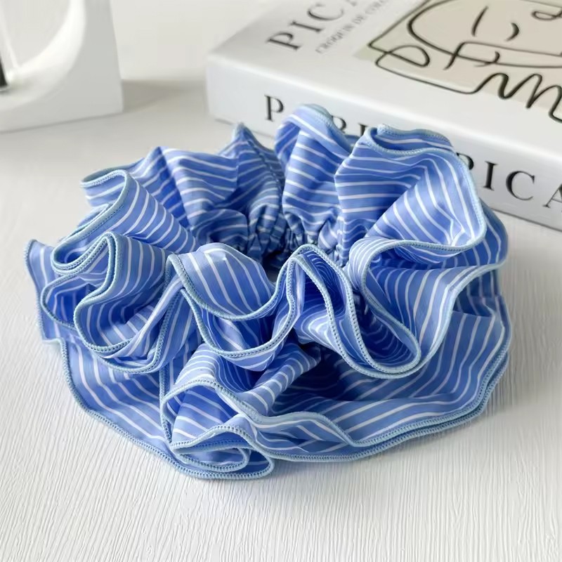 chouchou marinière bleu clair