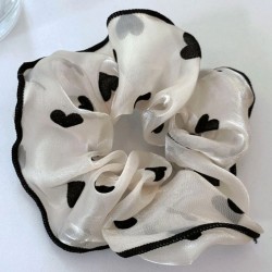 chouchou coeurs noirs
