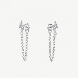 boucles d'oreilles pendantes ziggy stardust argent