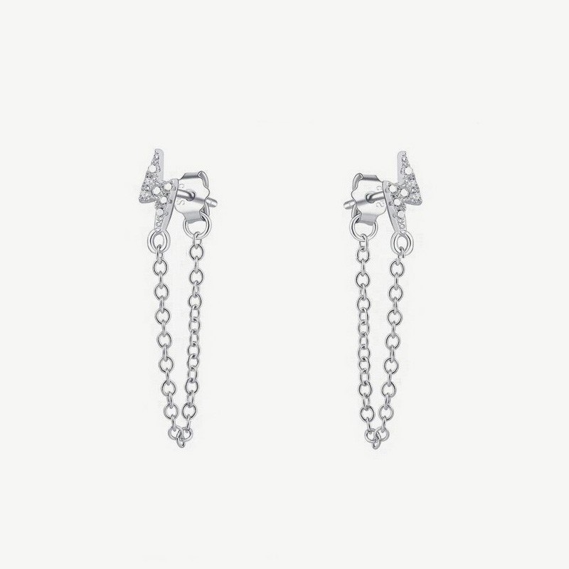 boucles d'oreilles pendantes ziggy stardust argent