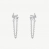 boucles d'oreilles pendantes ziggy stardust argent