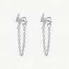 boucles d'oreilles argent 925 éclairs foudre pendentif