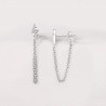 boucles d'oreilles éclair argent 925 pendantes