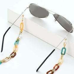 chaîne à lunettes grosses mailles multicolores