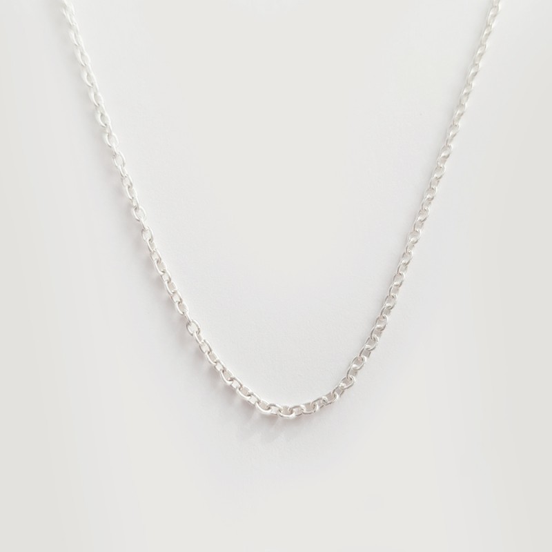 chaîne pendentif argent acier croix
