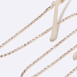 chaîne lunette cadeau dorée maille corde fine
