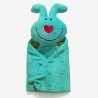 doudou coton minky fait main bleu pisicine vert clair