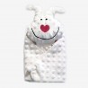 doudou coton minky fait main blanc