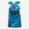 doudou coton minky fait main bleu pisicine bleu turquoise