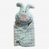 doudou coton minky fait main bleu pisicine bleu glacier